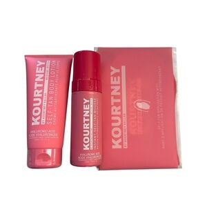 Kourtney Kellar Medium Self-Tan Lotion & Instant Mousse w/ Application Mitt NWT